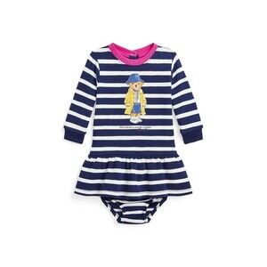 NWT RALPH LAUREN Baby Girls Dress 18 mos,9 MOS POLO BEAR FRENCH TERRY